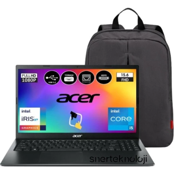 Acer Extensa EX215-54 Intel Core I5 1135G7 12 GB 1tb SSD Windows 11 Pro 15.6" Fhd Taşınabilir Bilgisayar NX.EGJEY.005-SNERTECH Çanta Hediyeli