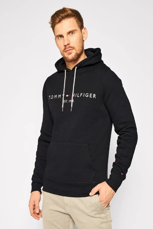 TOMMY HİLFİGER ÖN NAKIŞ DETAYLI KAPÜŞONLU  SWEATSHİRT