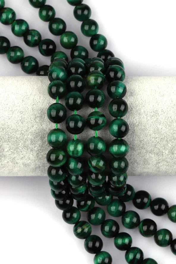 Yeşil Kaplan Gözü Doğal Taş Dizi 10 mm Küre Kesim ürün görseli