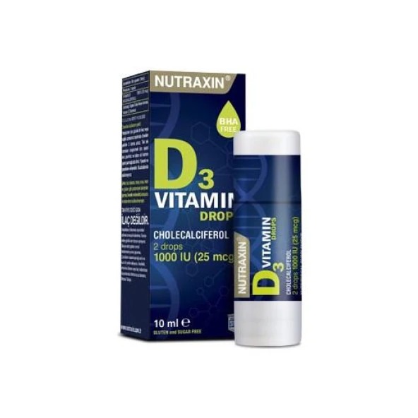 Nutraxin D3 Vitamin Damla 1000 Iu 10 ml