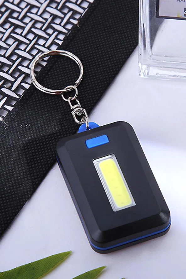 3 Modlu Anahtarlığa Takılan El Feneri Pil Dahil Mini COB Led Küçük Lamba Işık Acil Durum Lambası - 5