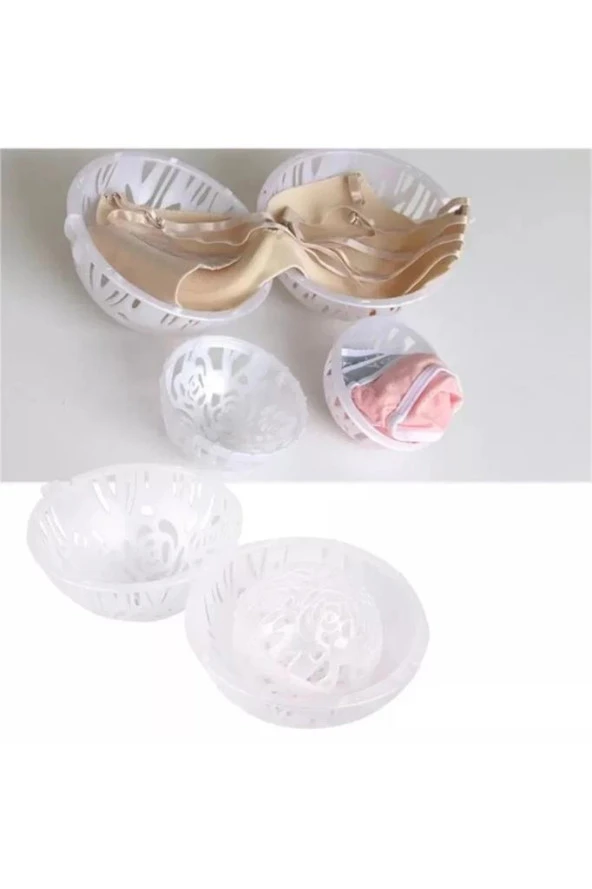 Plastik Kilitli Sütyen Şal Yıkama Topu Filesi 17cm