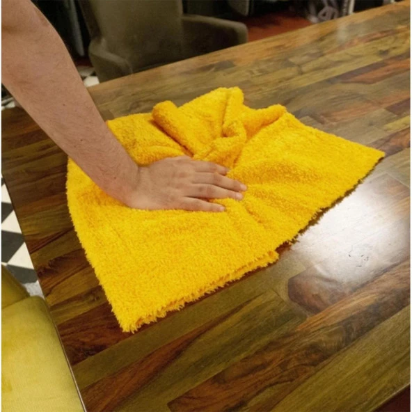 Araba Araç Otomobil Oto Cam Yıkama Güderi Yüzey Mikrofiber 2li Bez Seti 30x40 - 4
