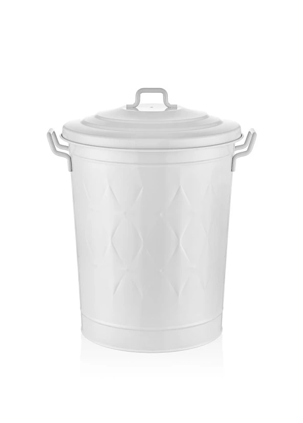 The Mia Prizma Çamaşır Sepet Beyaz PZM0019