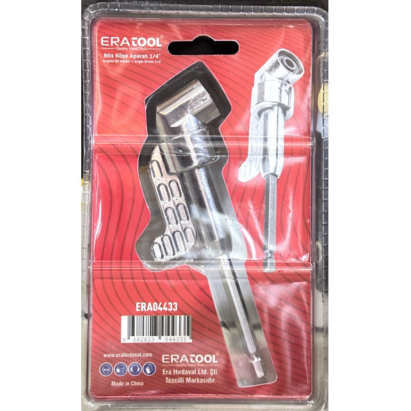 EraTool 1/4 Köşe Bits Adaptörü Vidalama Açılı Matkap Ucu Aparatı - 3