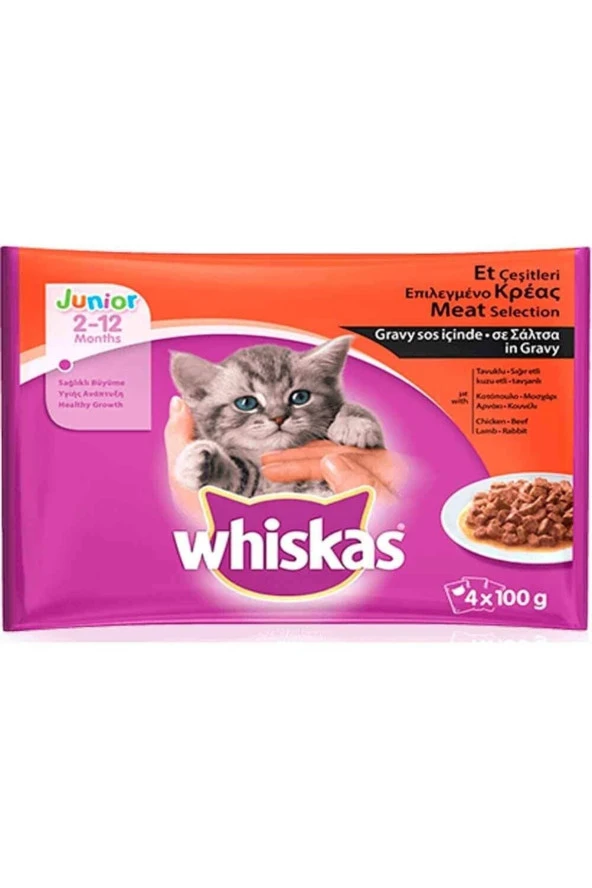 Pouch Grayv Soslu Yavru Kedi Konservesi 100gr (4lü) 13 Adet