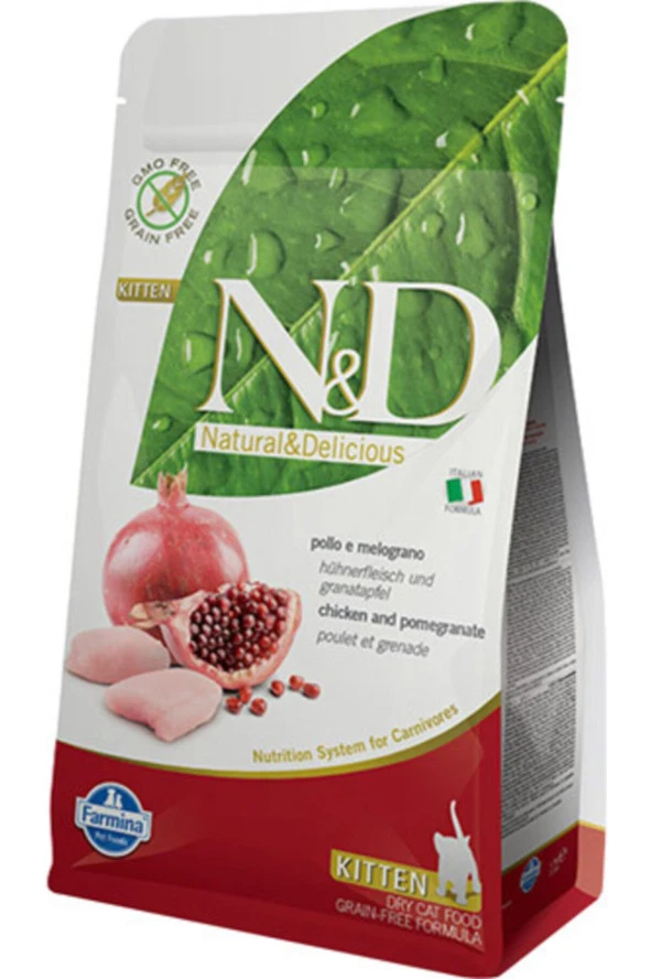 Tahılsız Tavuklu Etli Ve Narlı 1.5 Kg Yavru Kuru Kedi Maması ürün görseli