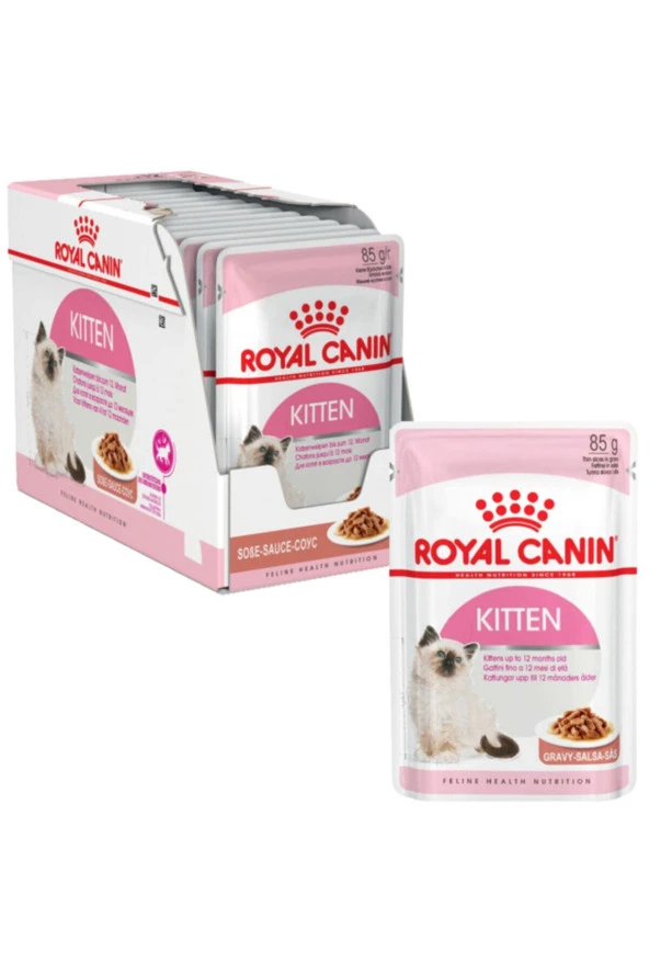Yavru Kedi Yaş Mama 12 Adet X 85 gr Gravy Soslu