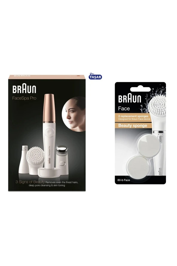 Braun Facespa Pro 911 Yüz Epilatörü + Face Peeling 80-b