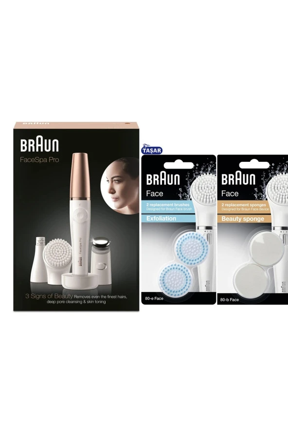 Braun Facespa Pro 911 Yüz Epilatörü + Face Peeling 80-b 80-e