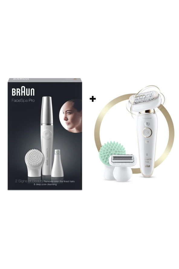 Braun Silk-épil 9 Flex7 Ek Parçalı 3'ü 1 Arada Epilatör+facespa Pro 910 Yüz Epilatörü