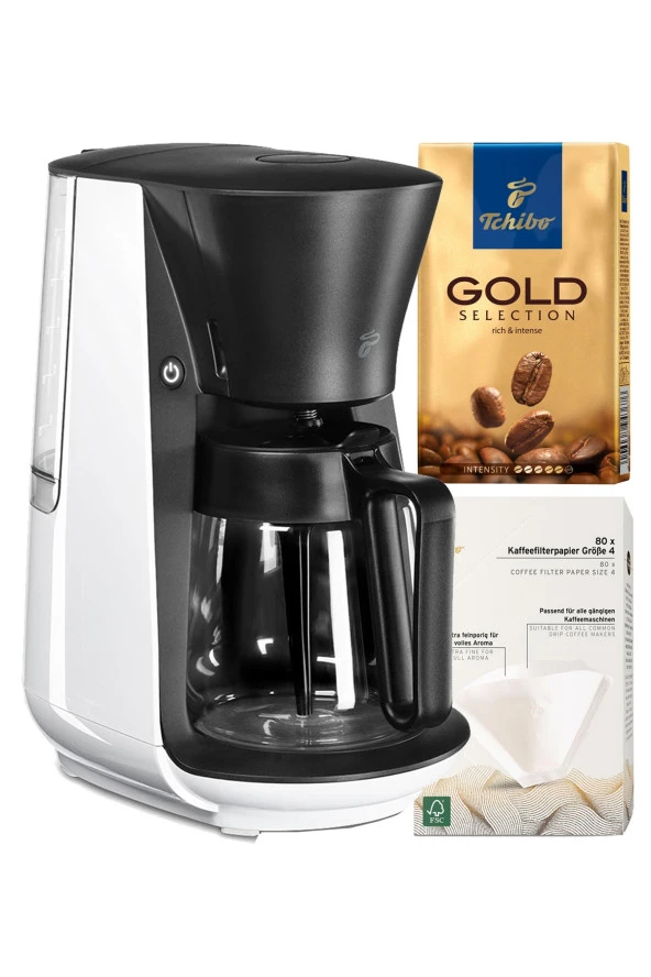 Tchibo Filtre Kahve Makinesi Let's Brew Beyaz Avantajlı Paket