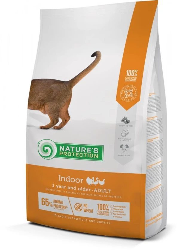 Natures Protection Indoor Düşük Tahıllı Kümes Hayvanlı Yetişkin Kedi Maması 18 kg