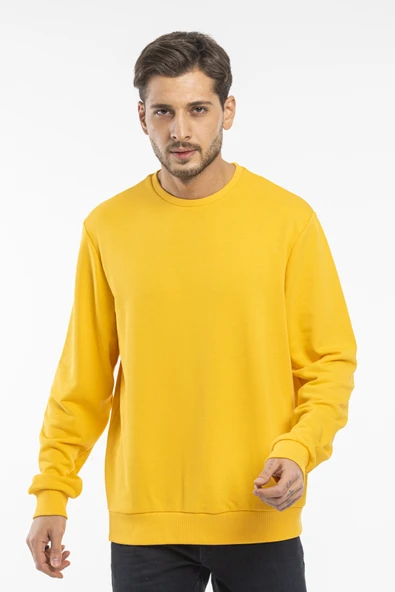 Süperlife Erkek Bisiklet Yaka Rahat Kalıp 3 iplik İçi Polarlı Kalın Sweatshirt SPR24SW36 - 8