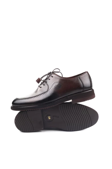 Benart 0605 Hakiki Deri Bağcıklı Günlük Erkek Ayakkabı - 8