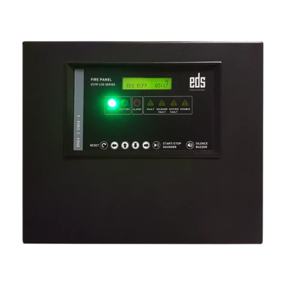 EDS ECFP4M 4 Bölge Konvansiyonel Yangın Algılama Paneli Metal Kutu EN 54 Sertifikalı