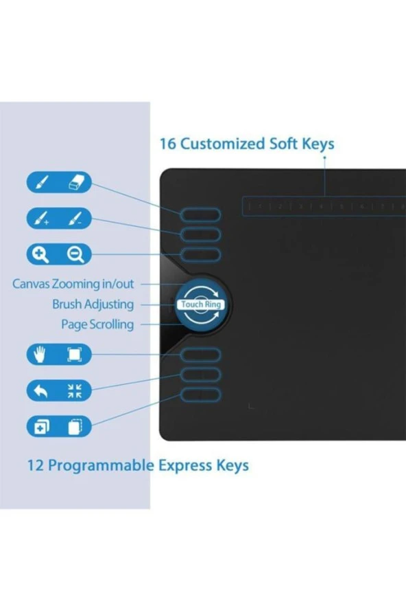 Huion HS610 10x6.25" Grafik Tablet - 3