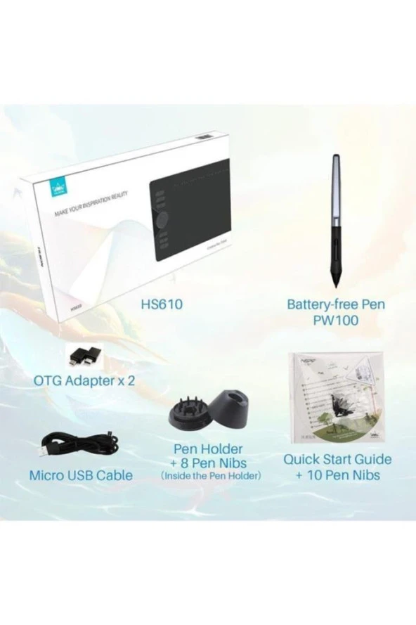 Huion HS610 10x6.25" Grafik Tablet - 5