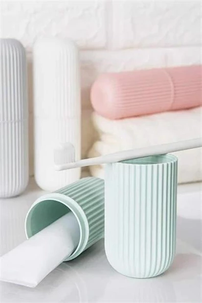 Seyahat Tipi Plastik Diş Fırçası Gözlük Kalem Fırça Erzak Saklama Kabı Düzenleme Kalemlik - 12