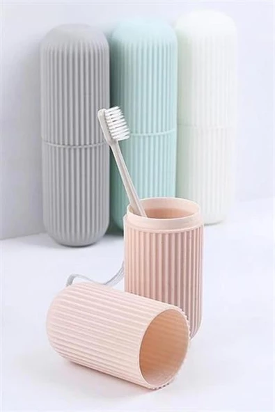 Seyahat Tipi Plastik Diş Fırçası Gözlük Kalem Fırça Erzak Saklama Kabı Düzenleme Kalemlik - 11