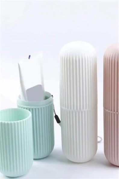 Seyahat Tipi Plastik Diş Fırçası Gözlük Kalem Fırça Erzak Saklama Kabı Düzenleme Kalemlik - 10