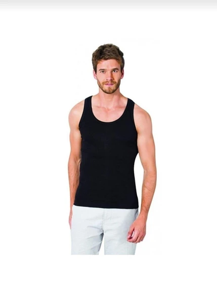 SEHER YILDIZI 0001 ERKEK ASKILI ATLET 6 ADET  2XL GRİ - Resim 2