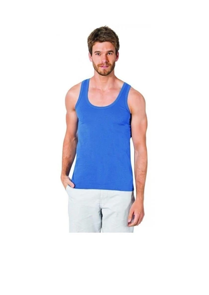 SEHER YILDIZI 0001 ERKEK ASKILI ATLET 6 ADET  SİYAH L - Resim 5