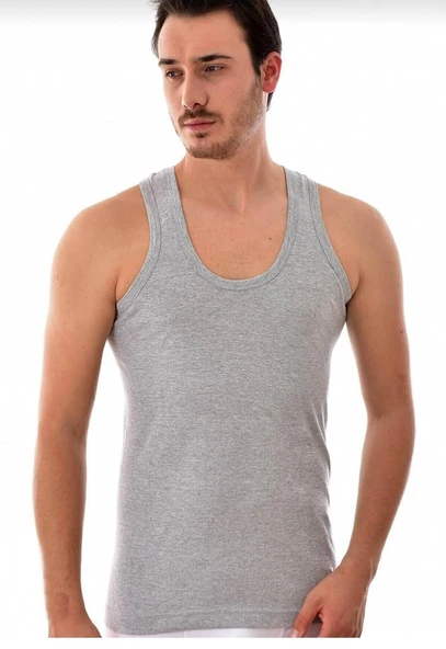 SEHER YILDIZI 0001 ERKEK ASKILI ATLET 6 ADET  3XL BEYAZ - Resim 3