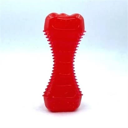Köpek Oyuncağı Plastik Dumbell Tırtıklı Yapıda Köpek Diş Kaşıma Oyuncağı
