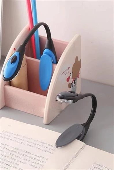 Kitap Okuma Lambası Kıskaçlı Işık Pilli Aydınlatma Kitap Okuma Işığı - 11