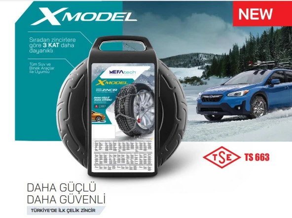 140x13 Ebatlarına Uyumlu Takmatik X Tipi Kar Patinaj Zinciri