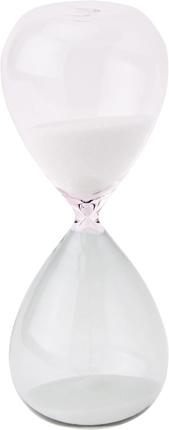 TFA Cam Kum Saati 15 Dakika Dekoratif Gri Pembe 19cm