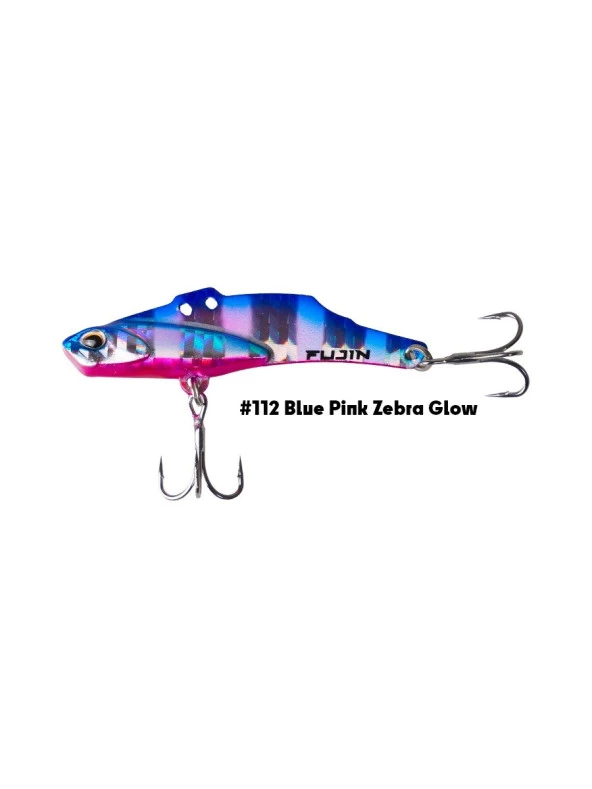Fujin Metal Vibe 45mm 7gr Vibrasyon 112 Blue Pink Zebra Glow