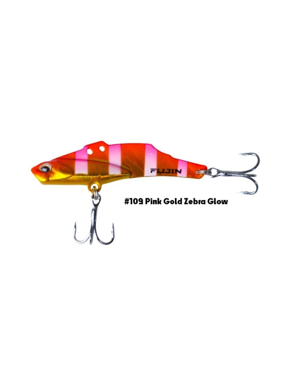 Fujin Metal Vibe 50mm 10gr Vibrasyon 109 Pink Gold Zebra Glow