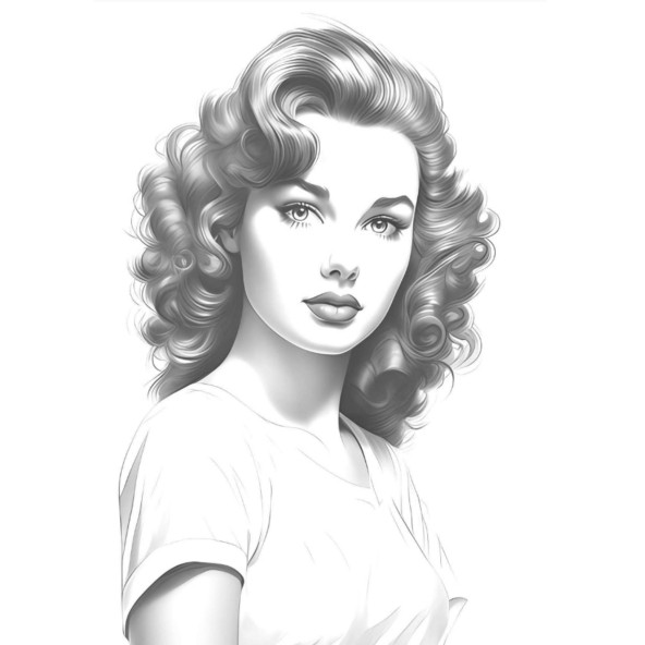 Wintage Kadın Boyama Kitabı (Tonlamalı Boyama) - 4