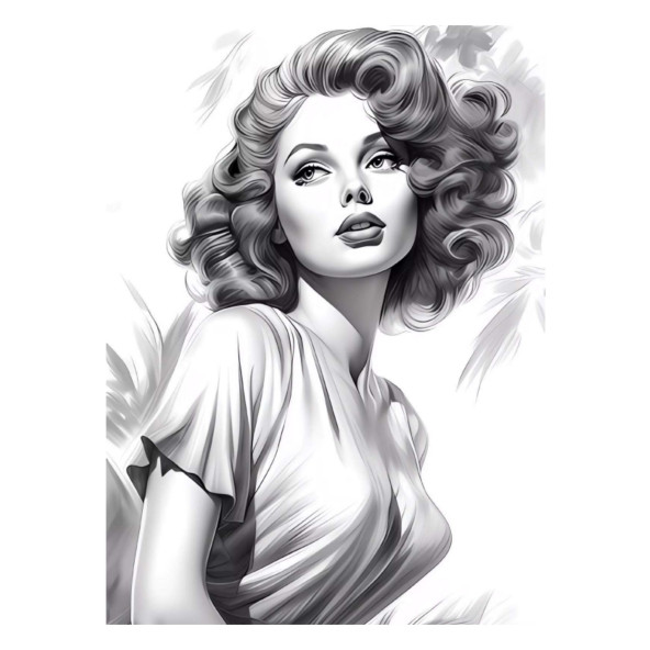 Wintage Kadın Boyama Kitabı (Tonlamalı Boyama) - 7