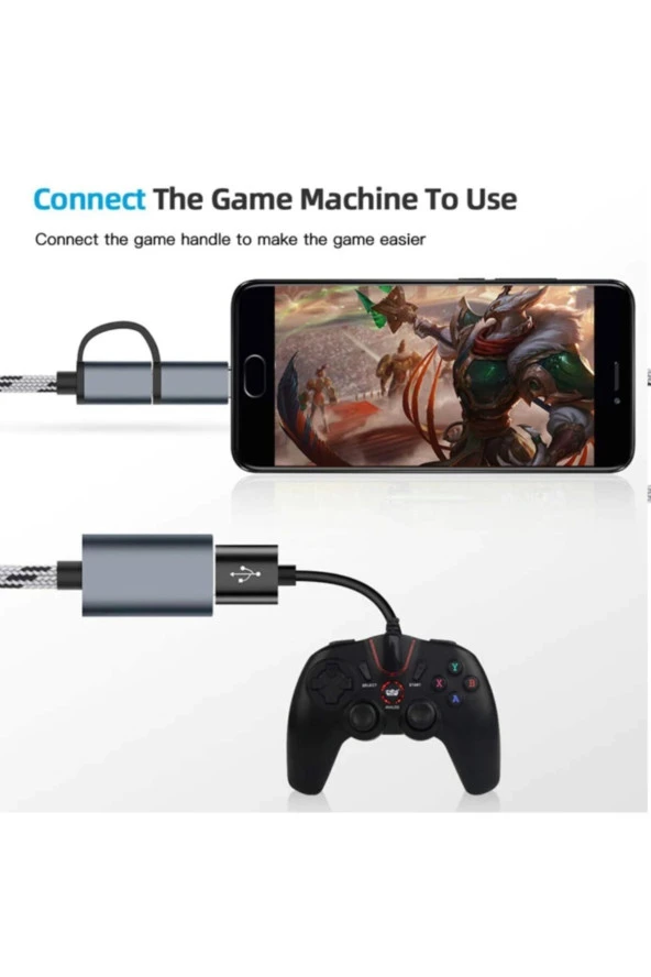 Ancheyn USB 3.0 OTG To Type C Micro USB Data Şarj Çevirici Dönüştürücü Adaptör 4901 - Resim 6