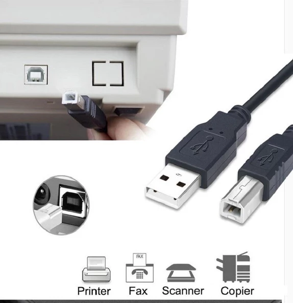 Ancheyn USB Yazıcı Printer Ara Bağlantı Kablosu USB 2.0 Yüksek Hız 3 Metre 4912 - 3
