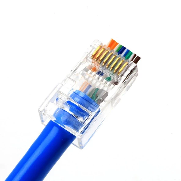 Ancheyn Yeni Nesil Delikli Cat6/Cat5 RJ45 Jack Konnektör UTP 100 Adet 4381 - Resim 2