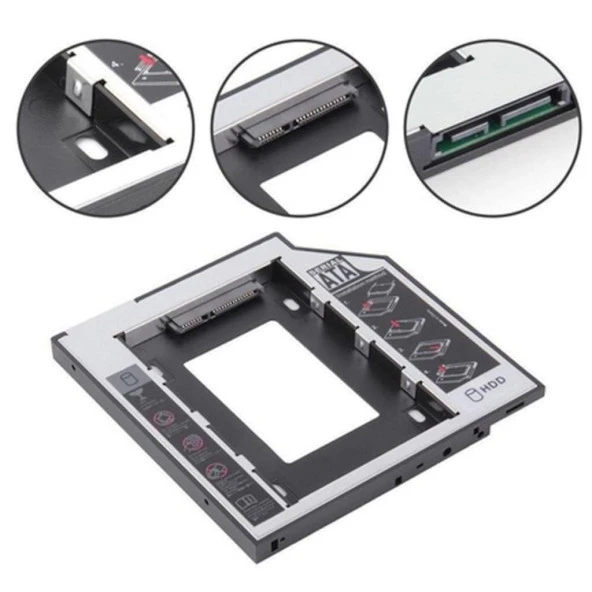 12.7mm HDD Caddy DVD SSD Kutu Sata CD KIZAK İKİNCİ HARDDISK LAPTOP NOTEBOOK - 4717 - 5