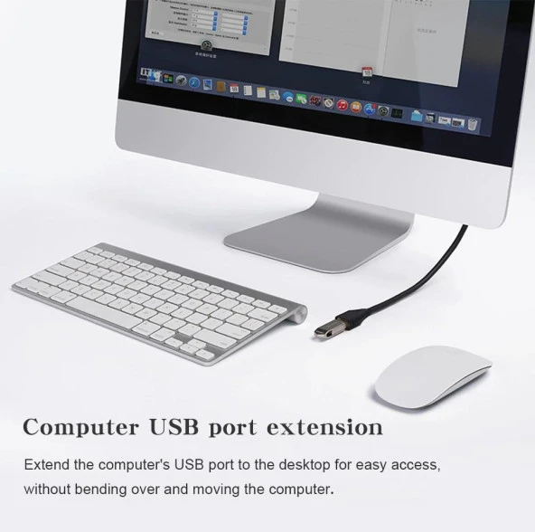 Ancheyn USB Uzatma Kablosu ve Veri Ara Bağlantı Kablosu 10 M Dişi Erkek - 4635 - 4
