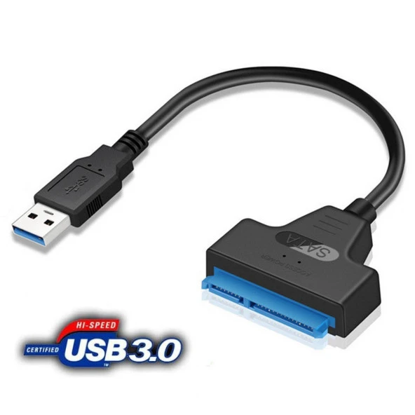 Ancheyn Usb 3.0 Yüksek Hızlı 2.5 İnç SATA SSD ve HDD Harddisk Kablosu 15 + 7 Pin 4469 - Resim 10