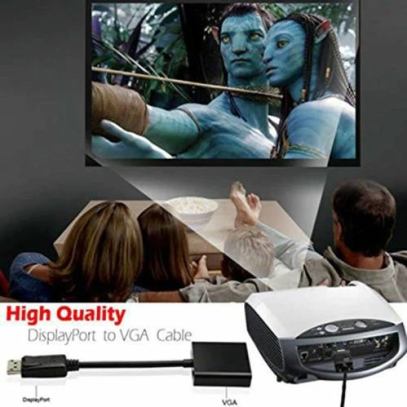 DISPLAYPORT TO VGA ÇEVİRİCİ ADAPTOR DİSPLAY PORT DÖNÜŞTÜRÜCÜ TV MONİTÖR BAĞLAMA BAĞLANTI ÇEVİR - 4557 - 6