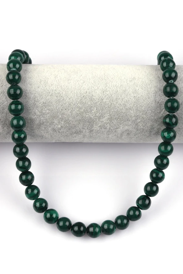 Malakit Doğal Taş Dizi 10 mm Küre Kesim - Resim 2