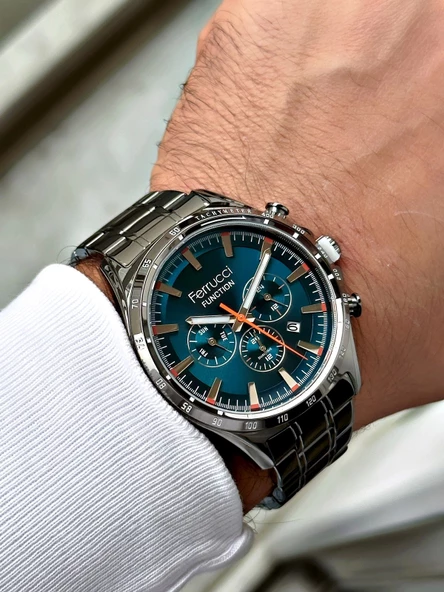 Ferrucci Function Çelik Kordon Erkek Kol Saati - Resim 4