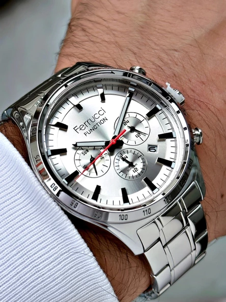 Ferrucci Function Çelik Kordon Erkek Kol Saati - Resim 7