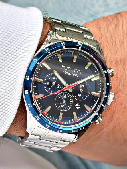 Ferrucci Function Çelik Kordon Erkek Kol Saati - Resim 4