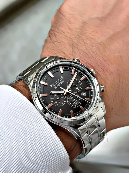 Ferrucci Function Çelik Kordon Erkek Kol Saati - Resim 3