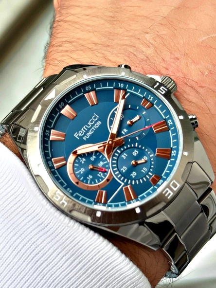 Ferrucci Function Çelik Kordon Erkek Kol Saati - Resim 4