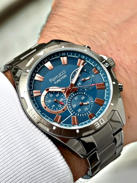 Ferrucci Function Çelik Kordon Erkek Kol Saati ürün görseli